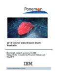 Ponemon Institute Report: 2014 Cost of Data Breach Study: Australia